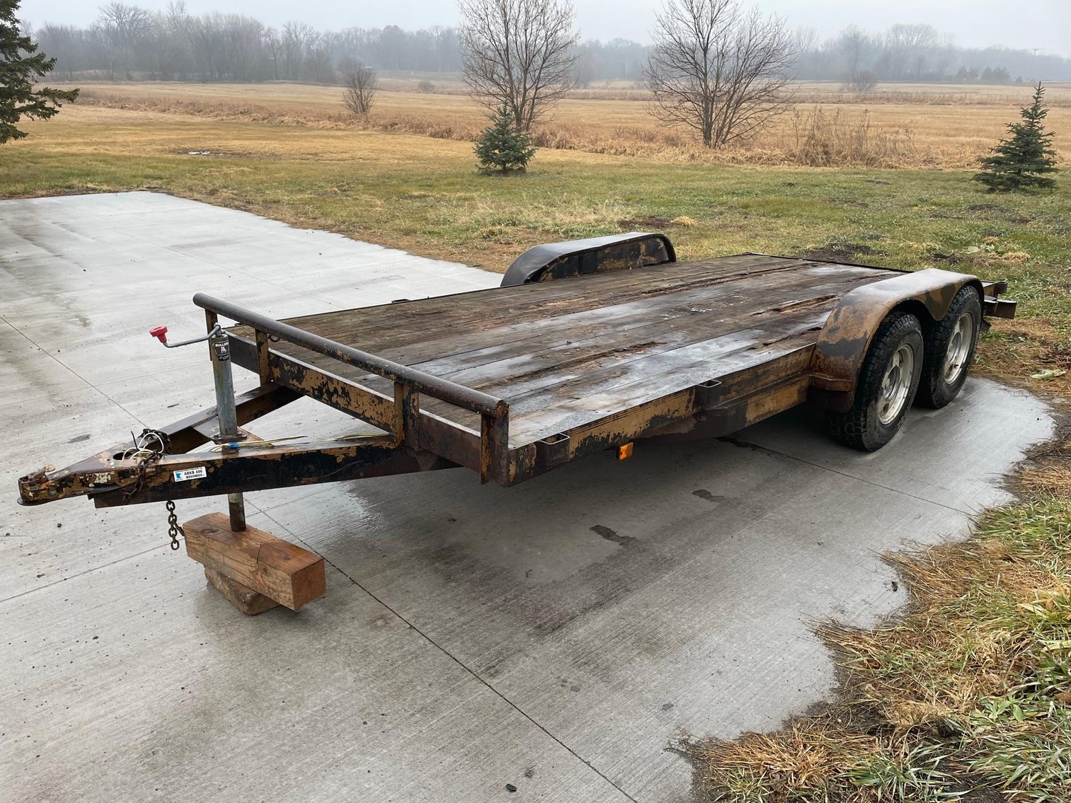 1986 Homemade 16' Tandem Axle Trailer