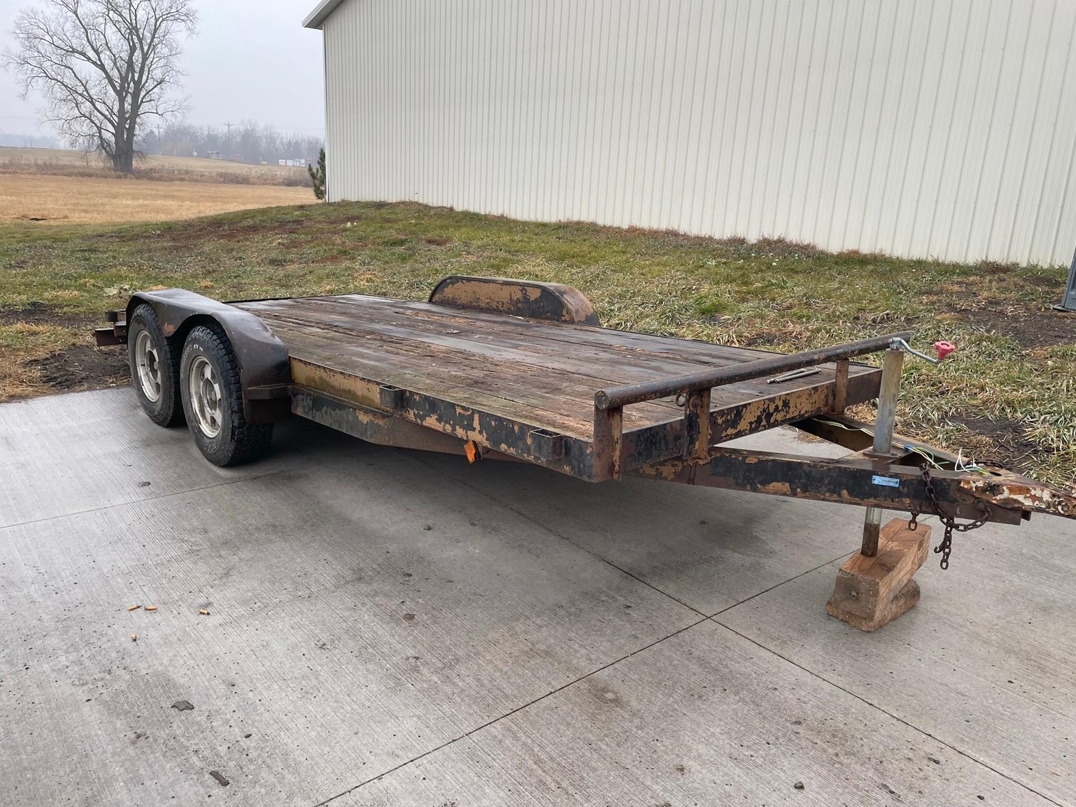 1986 Homemade 16' Tandem Axle Trailer