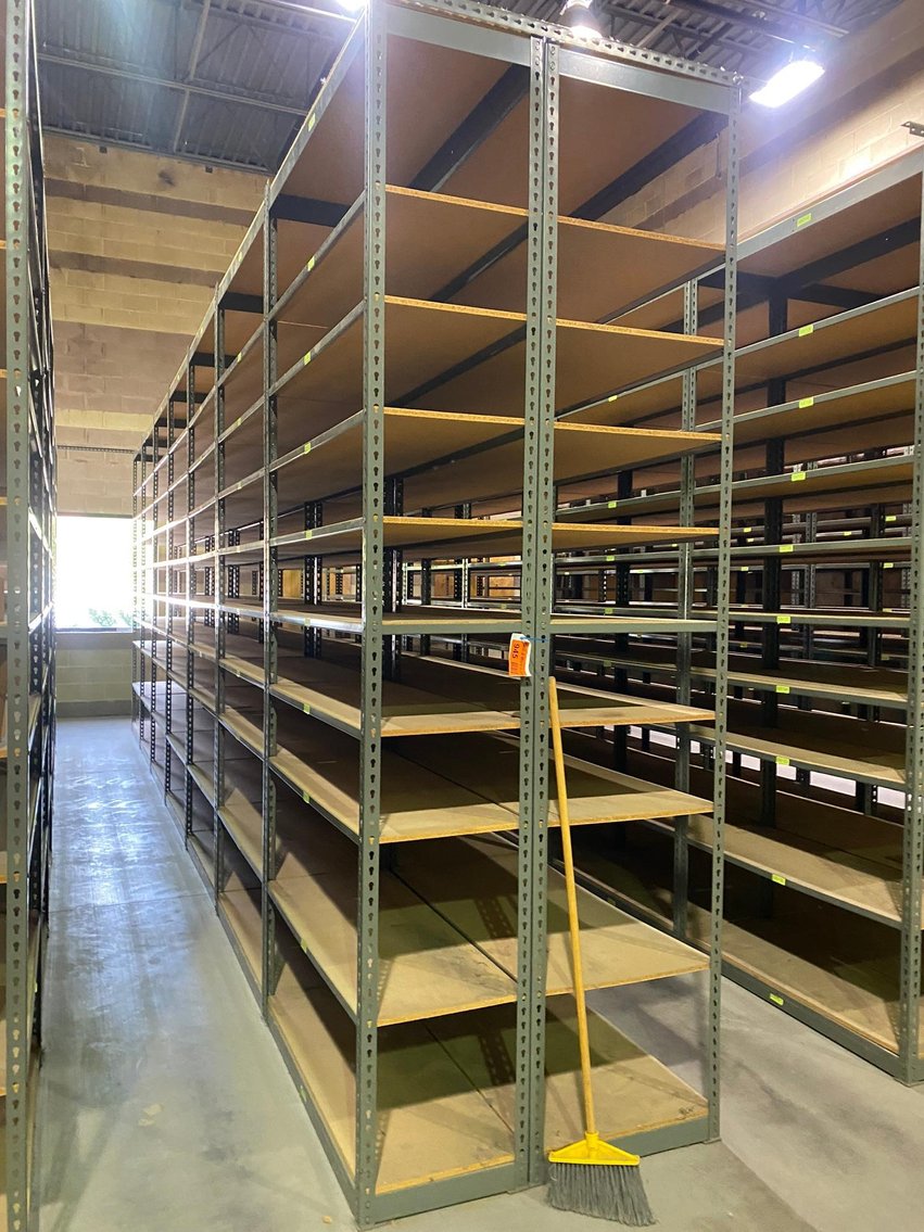 28' Long Double Sided Shelving Units