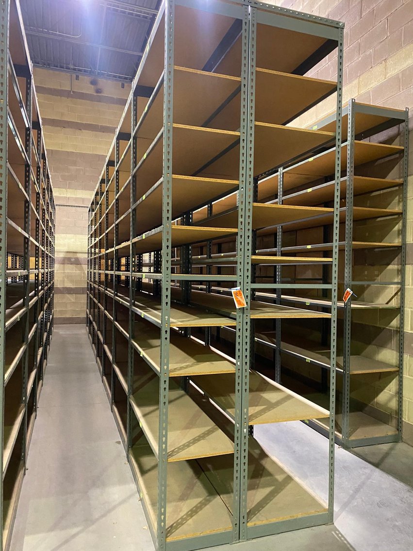 28' Long Double Sided Shelving Units