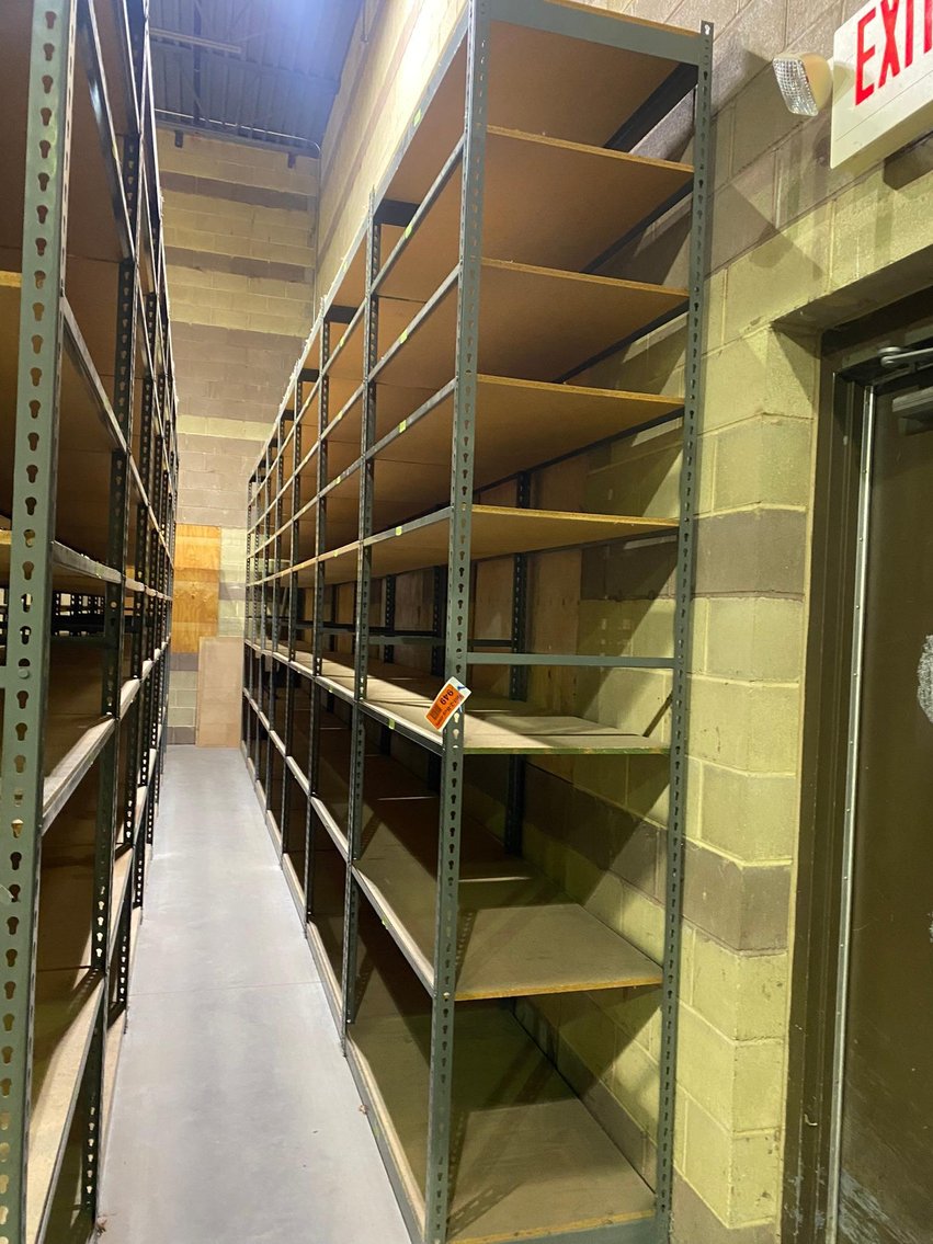 28' Long Double Sided Shelving Units