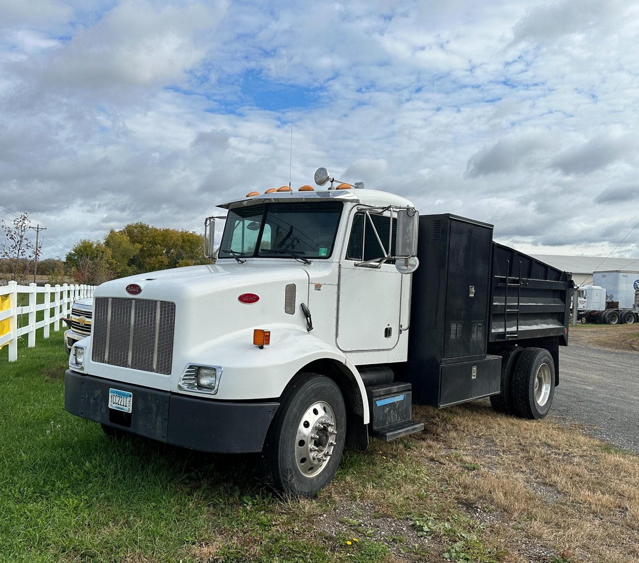 2005 Peterbilt 330 Dump Truck, 2004 Chevy 2500HD Single Cab & Pallet Racking