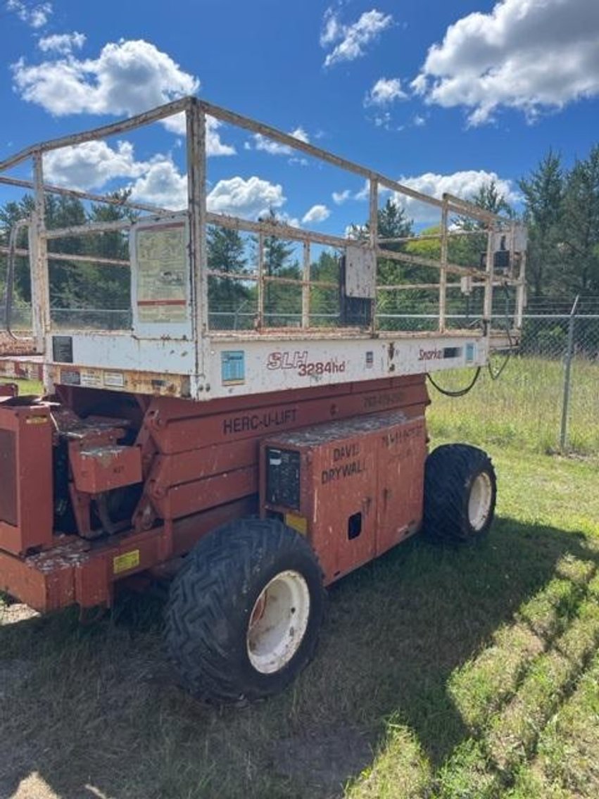 (2) Snorkel Scissor Lifts, 2014 ABU 16' Trailer, Scaffolding Frames