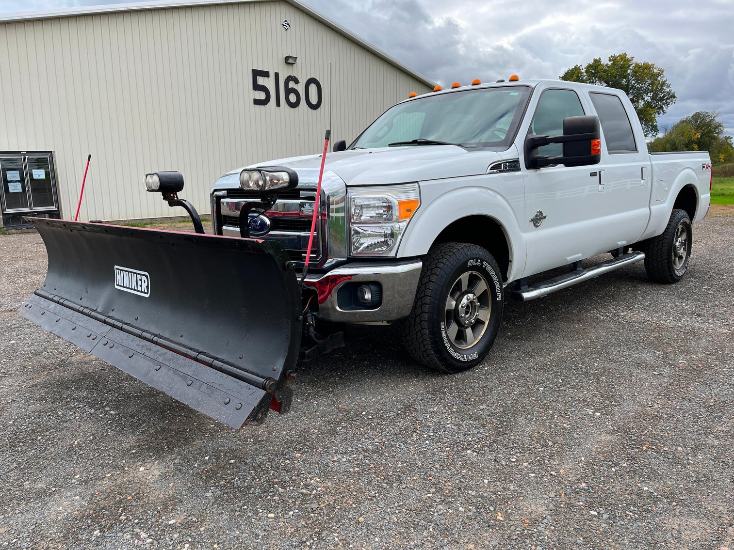 2011 Ford F-350 With 9' Hiniker Plow, 2010 Storm 23' Enclosed Trailer, Exmark Lawn Mowers