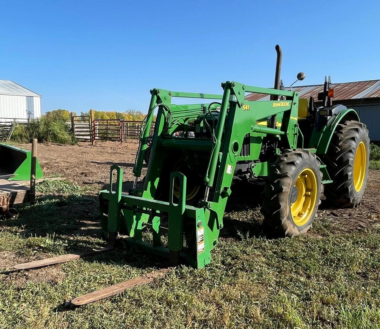 Farm Machinery: John Deere 5420 Tractor, H&H 18' Trailer