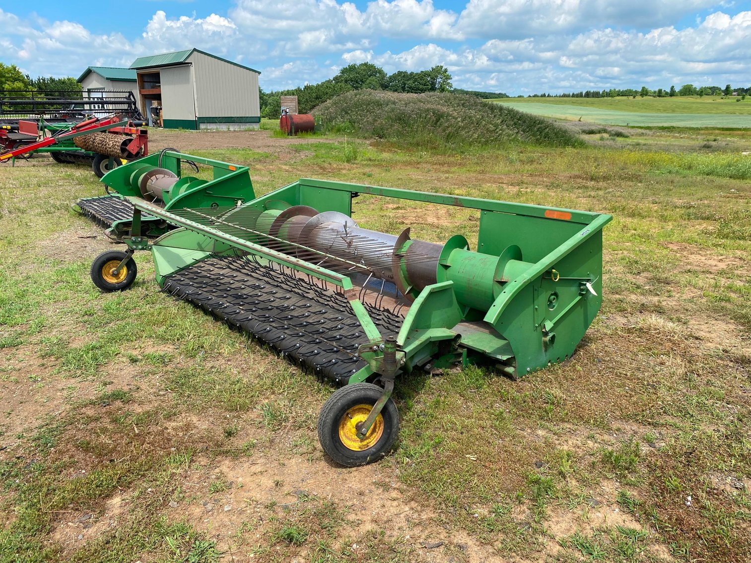 1994 John Deere 9500 Combine, Flex Head, (2) Pickup Heads, Header Trailer