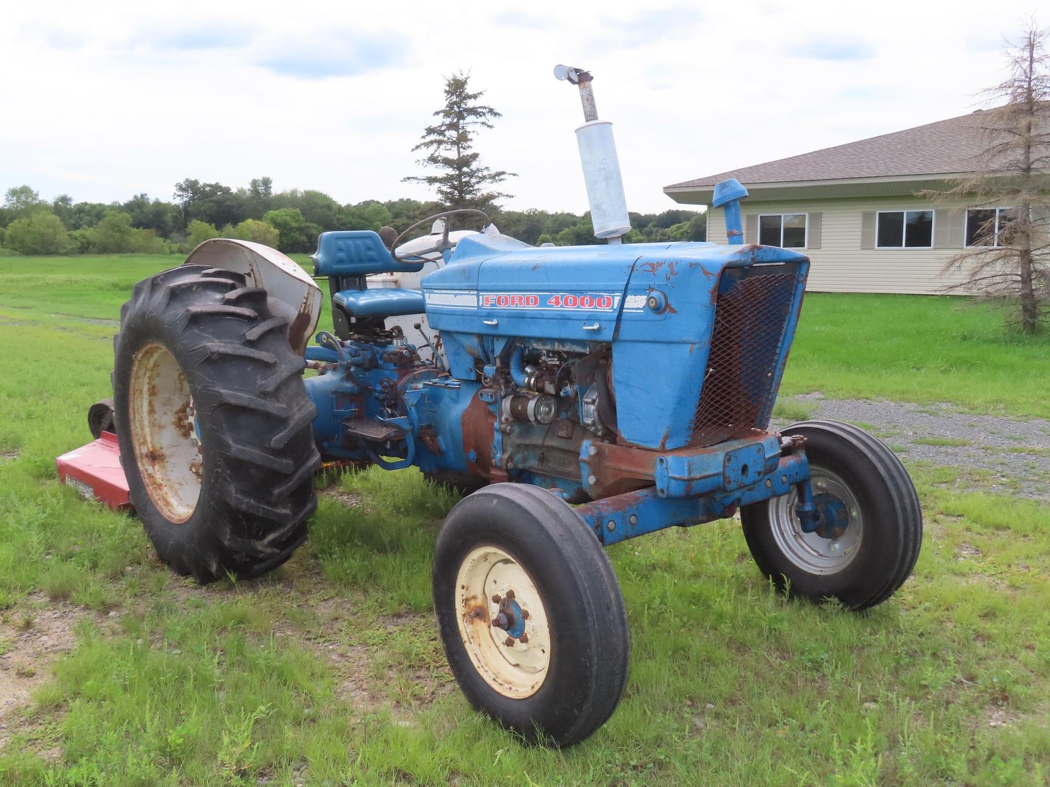 2022 40' Sea Container, Ford 4000 Gas Tractor, Attachments, New Tool Benches, Storage Building