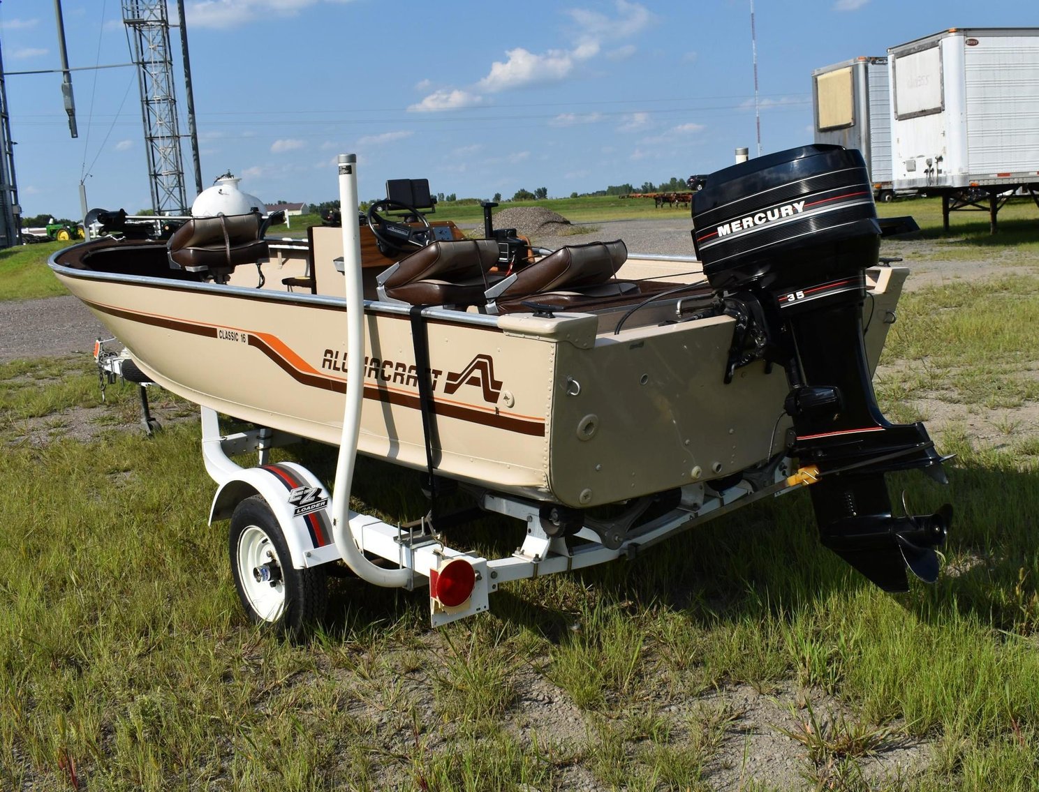 1987 Alumacraft Classic 16' Fishing Boat & 1987 EZ Loader Roller Trailer