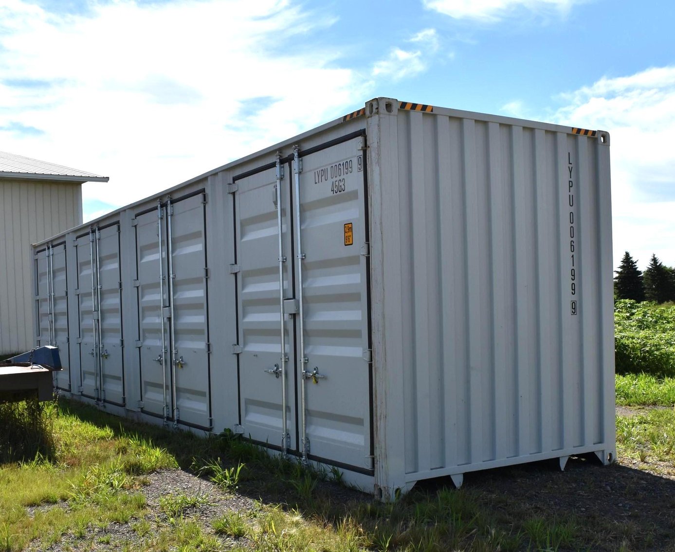 2021 40' Sea Container, New Tires, Kubota F2560 4WD, (2) Wacker Buggie, 30X65 Storage Building & Surplus Equipment