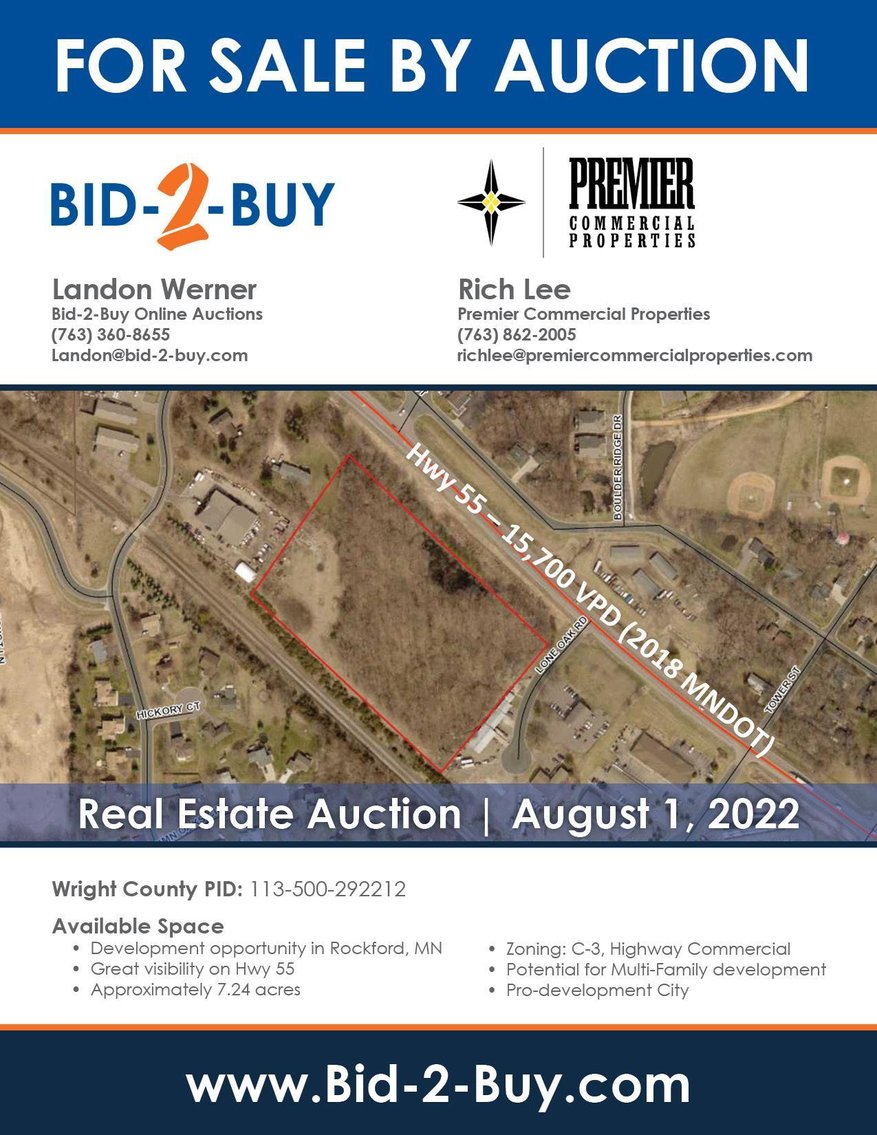 City of Rockford Hwy 55 Land Auction - 7.24 Acres