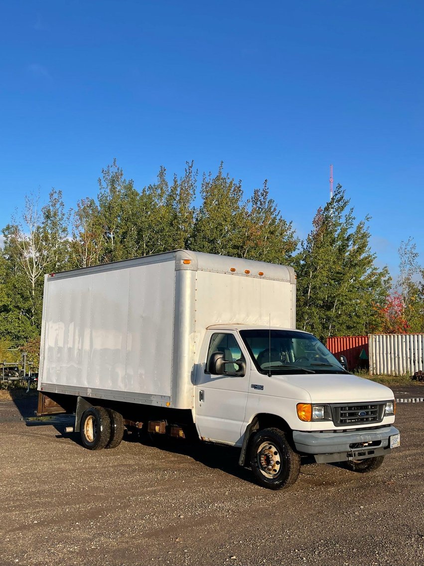 2005 F-450 Cube Van, Wood Lathe, (2) Garage Doors, Welders