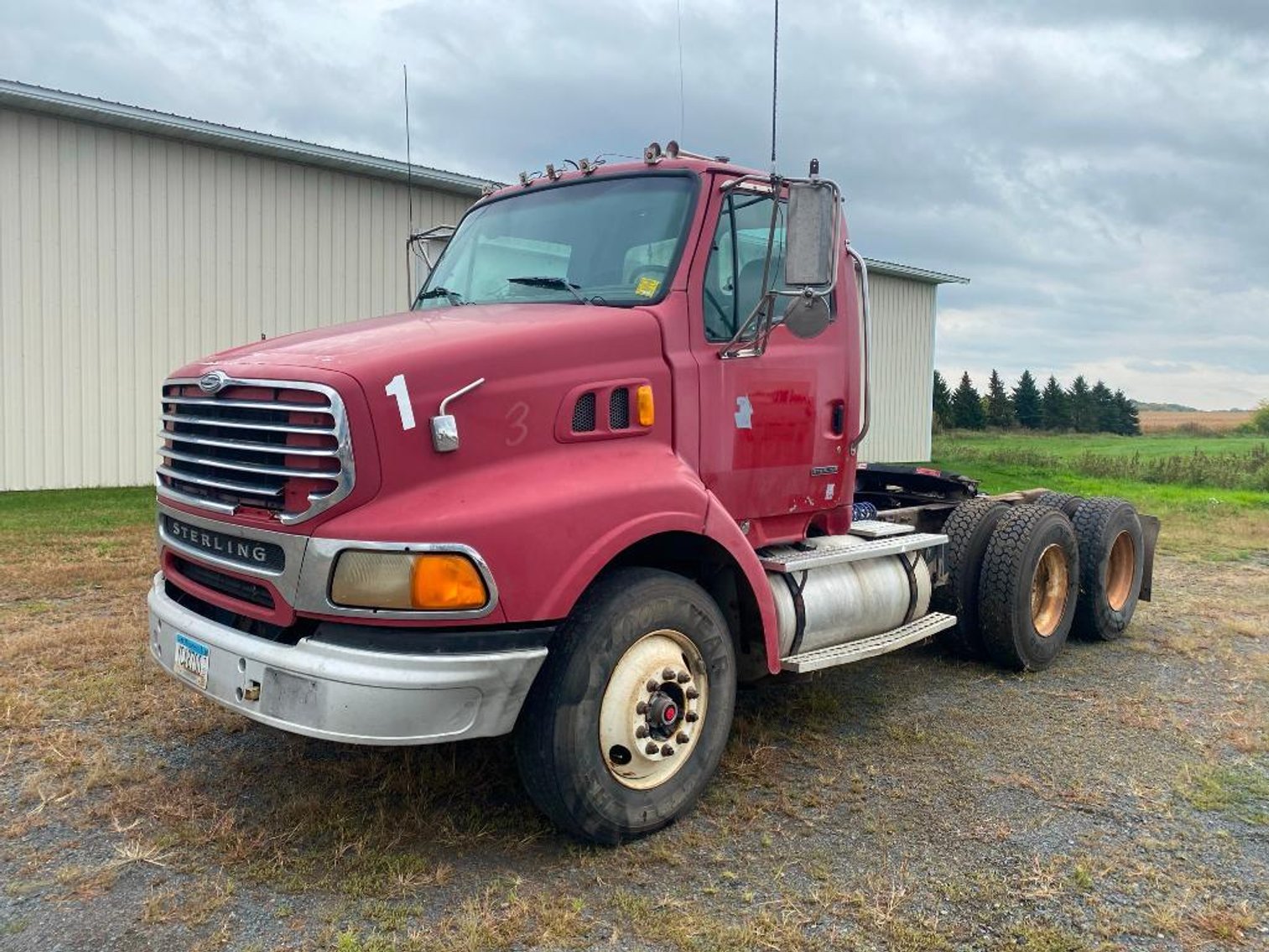 2003 Sterling Semi, 2004 4-Place Car Hauler, Attachments & Wood Chipper