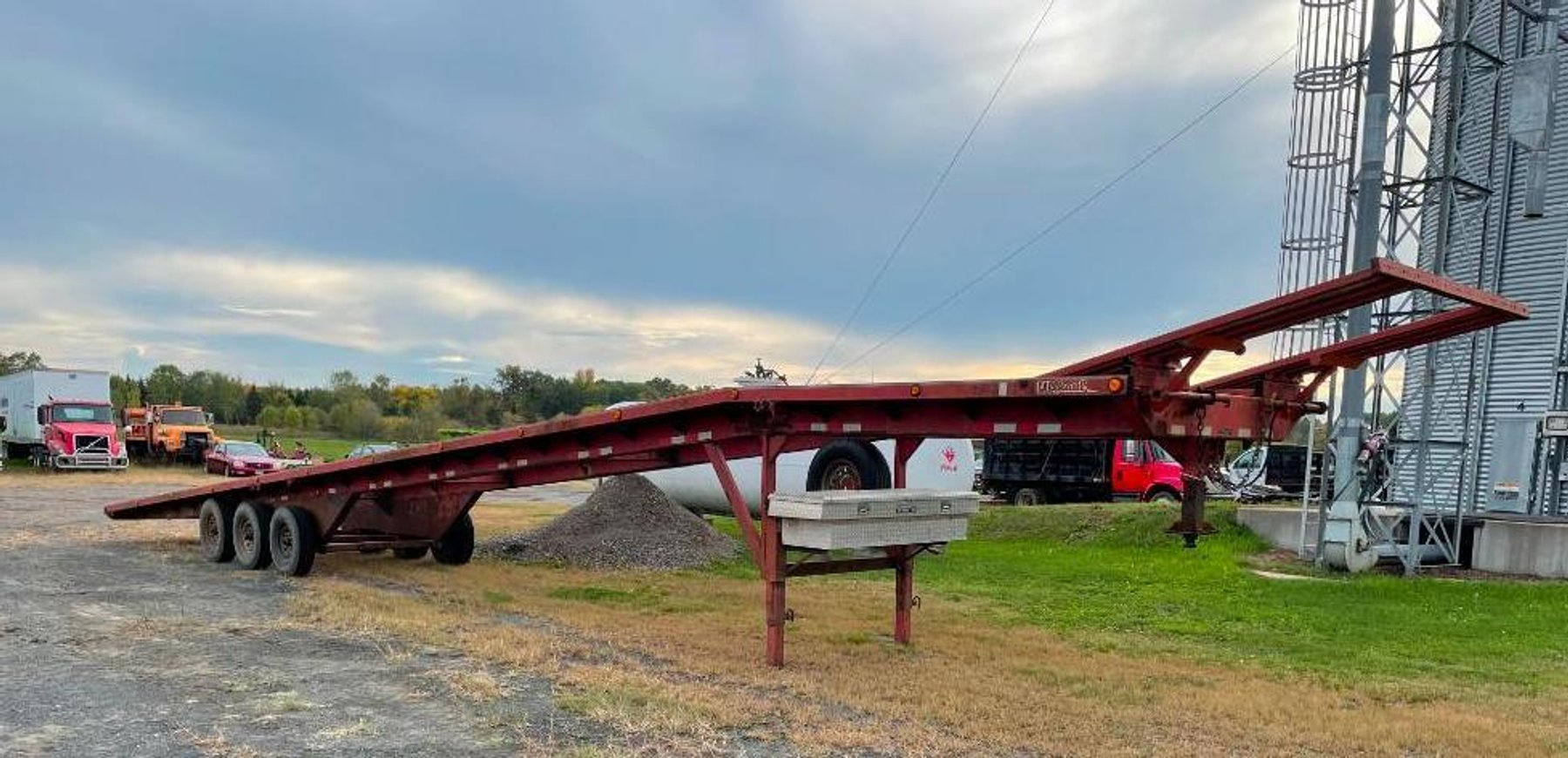 2003 Sterling Semi, 2004 4-Place Car Hauler, Attachments & Wood Chipper