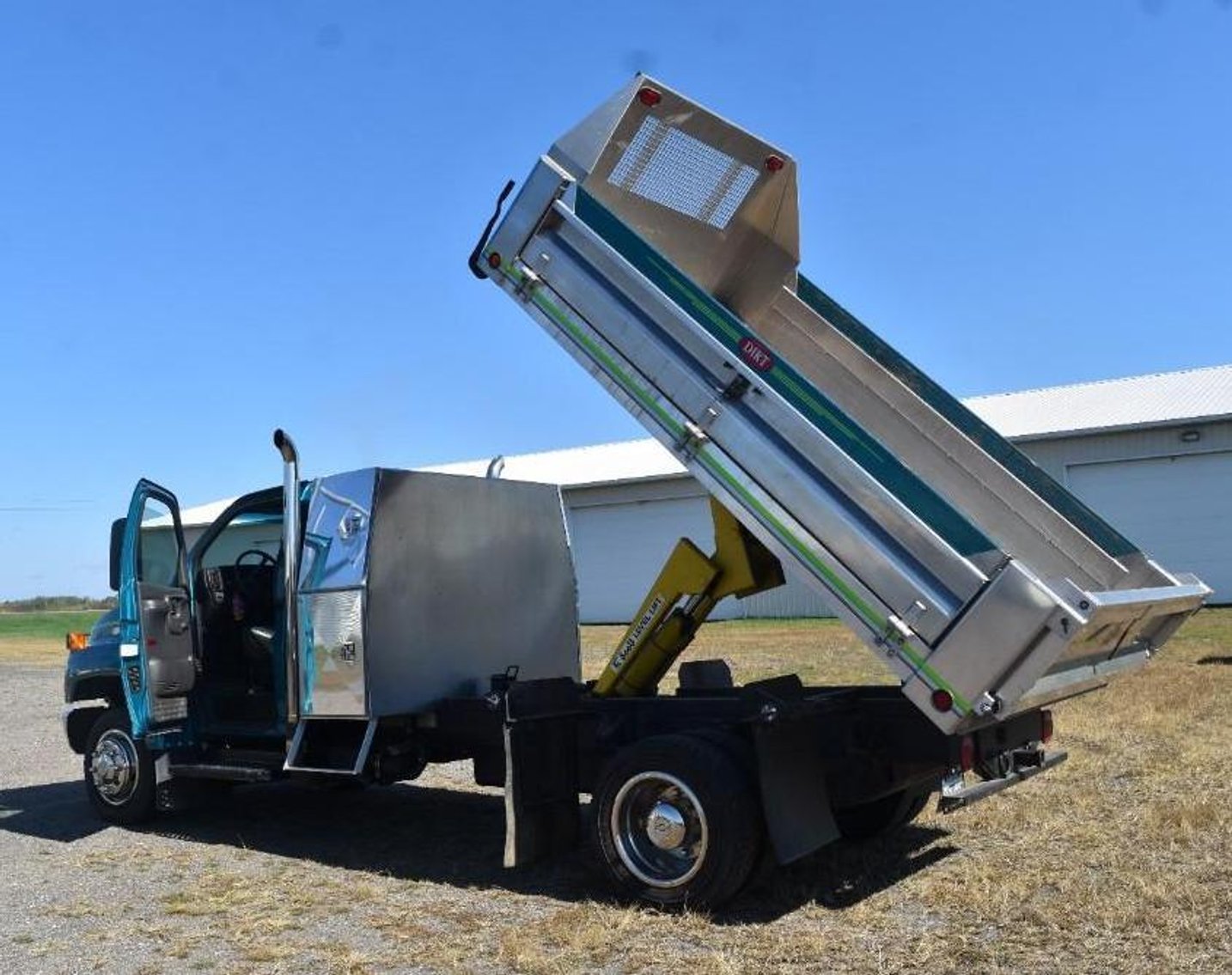 2003 Chevrolet CB C45 Contractors Dump Truck & 2005 Load-Max 28' Tri-Axle Gooseneck Trailer