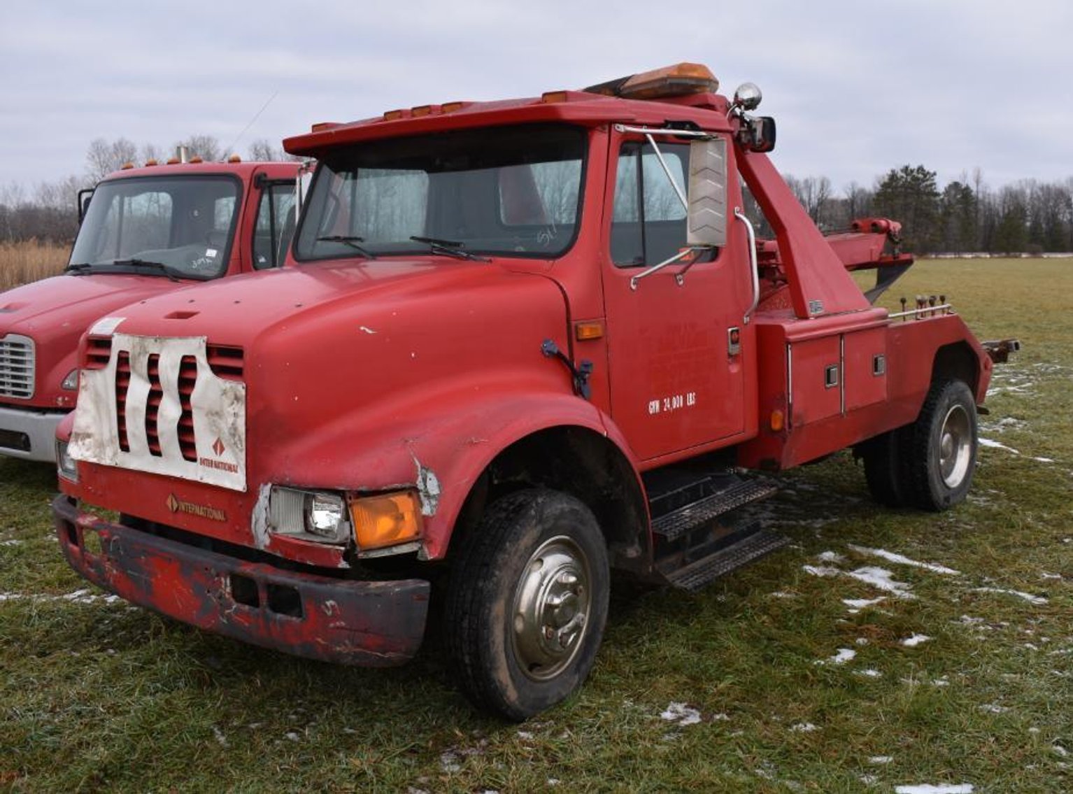 2007 IH 4300 4X2 Roll Back, 1998 Chevy Tow Truck, 2009 IH ProStar Premium, 1990 IH Wrecker, 53' Semi Trailer, 2008 Cadillac Escalade