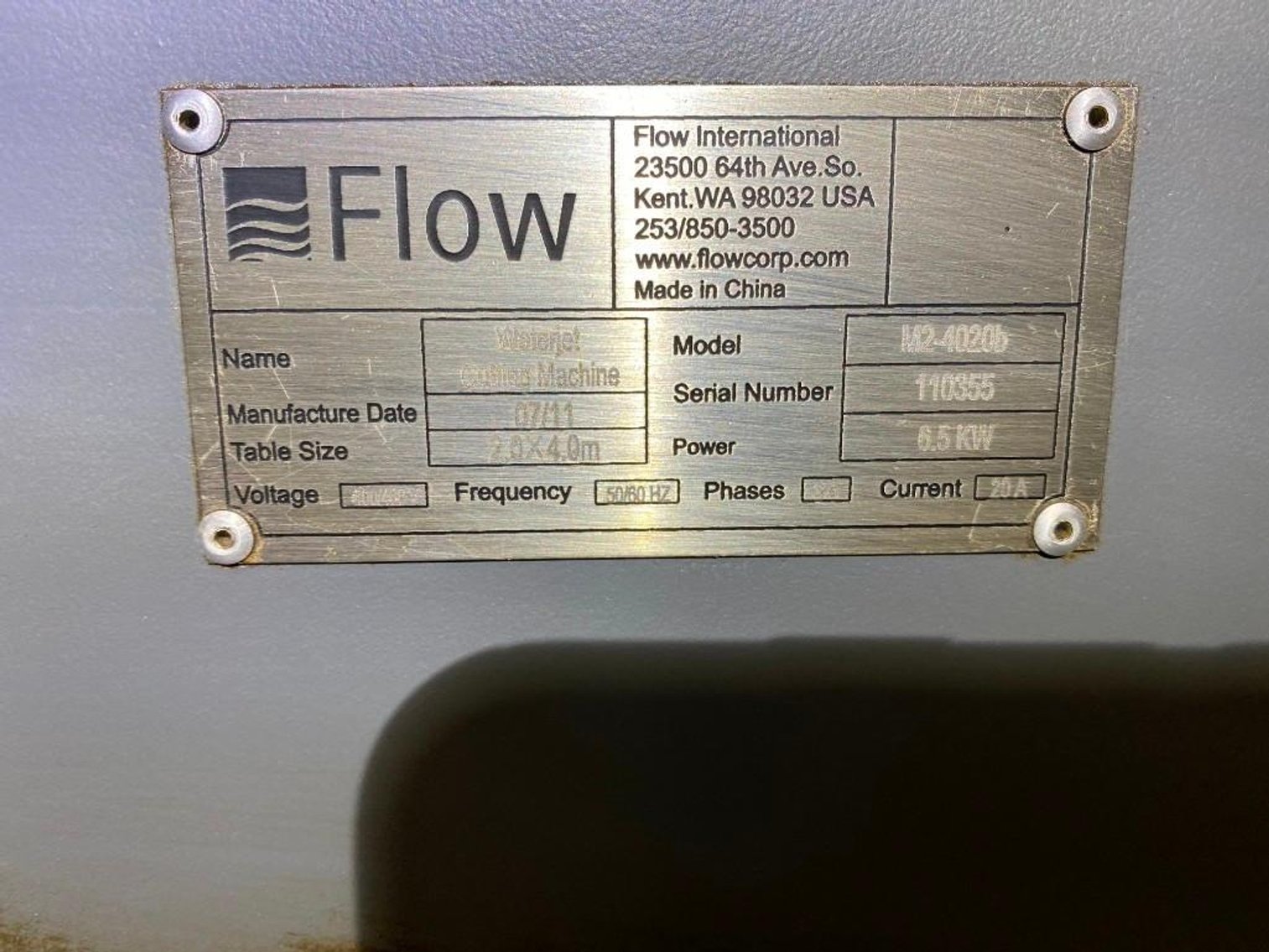 2011 Flow Mach 2 Water Jet