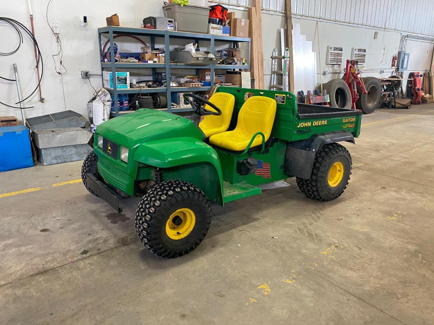 Pettibone Forklift, Vac Unit, John Deere Gator, Snowmobiles, Laser Level & Tools