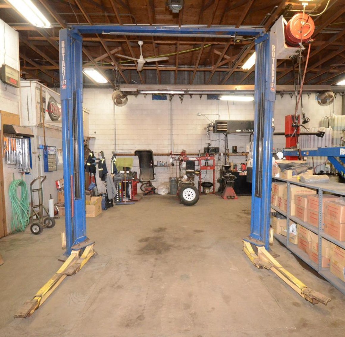 ALCIVIA Co-op Tire Shop Liquidation: Scissor Lift, Alignment Machine, Auto & Truck Tires