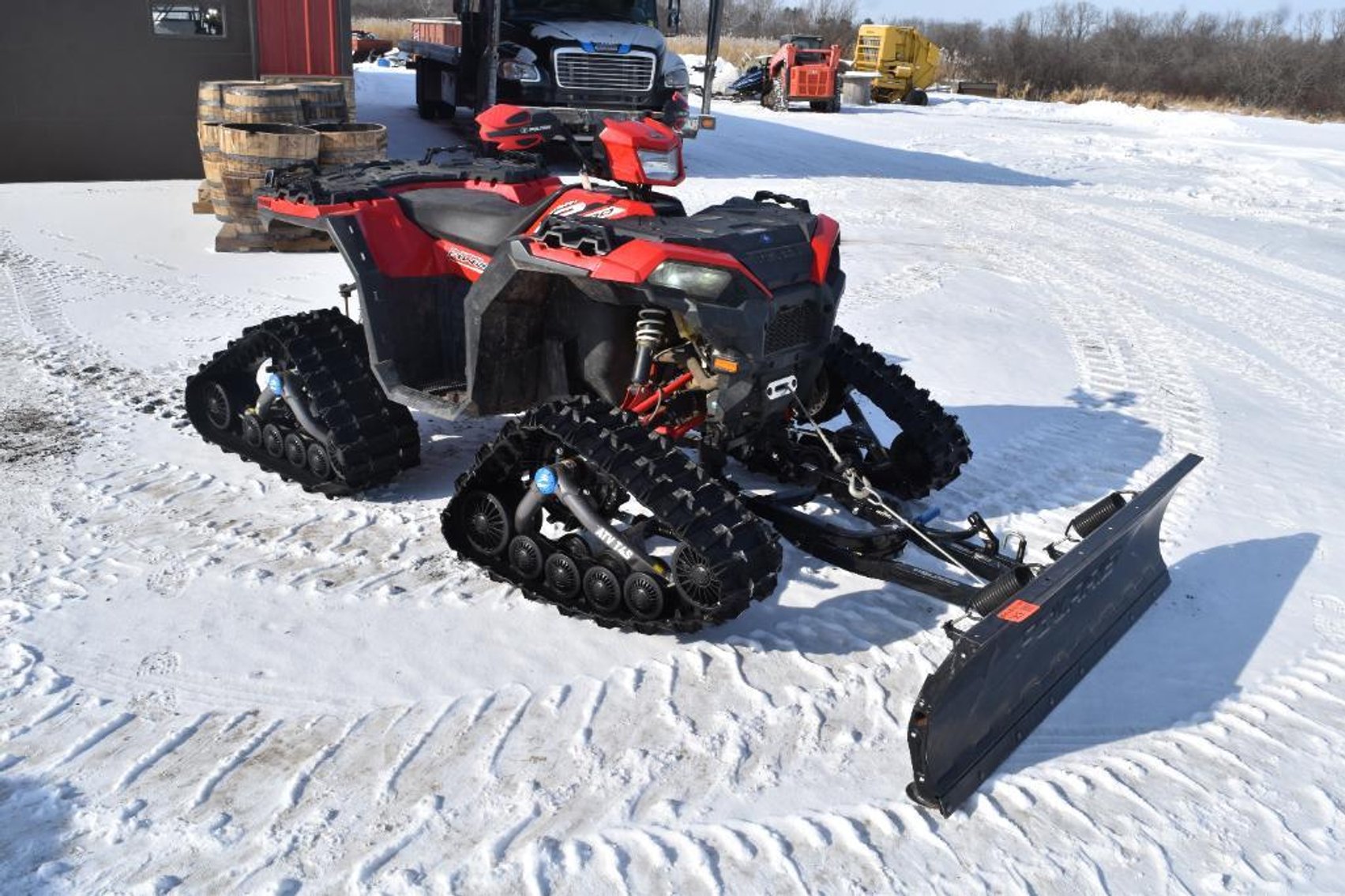 2018 Polaris Sportsman, 2017 Polaris 1000 RZR, (5) Snowmobiles and Trailer