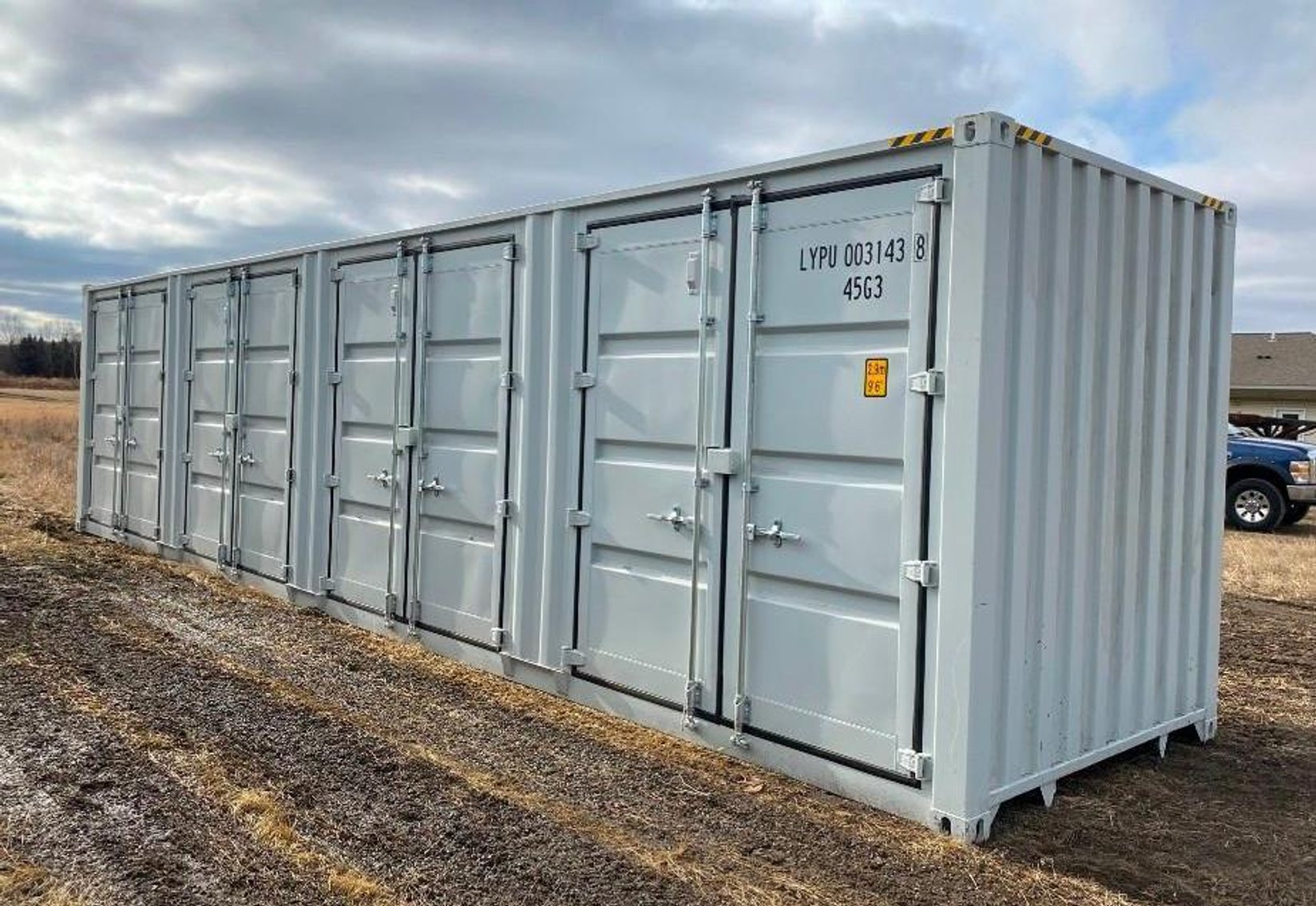 New 40' Sea Container, New Storage Buildings, New Work Benches, New Tires, New Dozer Blade, New Driveway Gate, New Shop Supplies