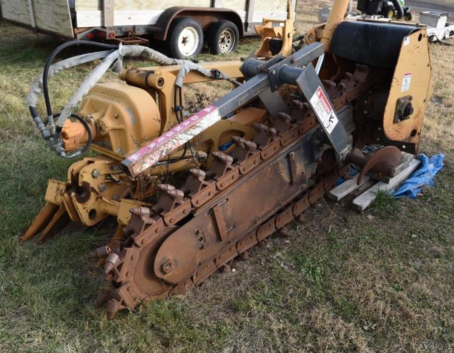 (2) Combines, 2015 Mustang 2500 RT-NXT2, Hemp Harvester, Case Trencher, (2) Spreaders,  Ditch Mower