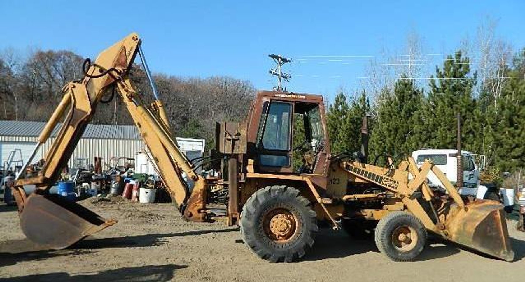 Case 780 Backhoe, Bobcat 943, Mustang 440 Skids, Trailers, Trucks, Tools