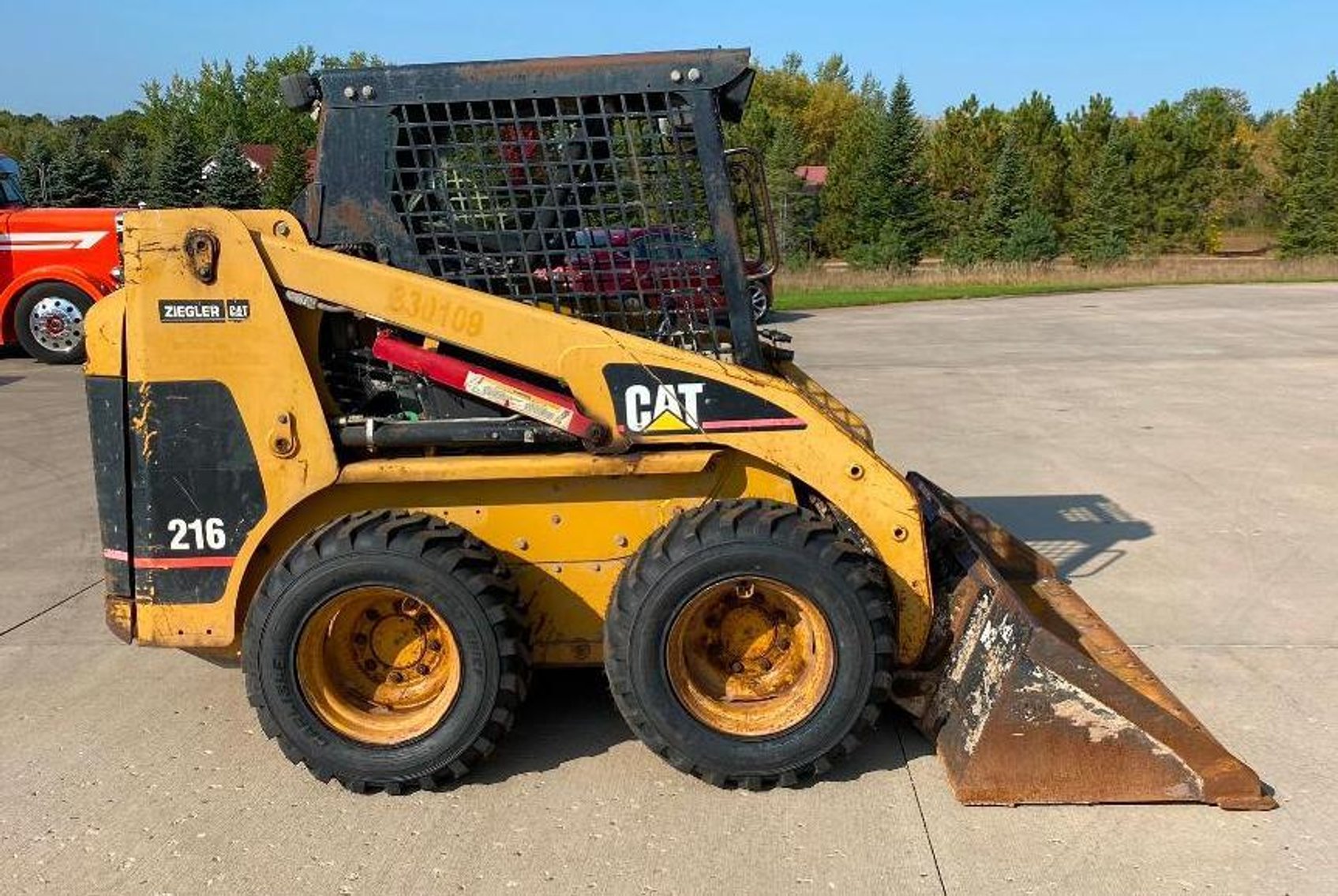 Cat 216 Skid Loader & John Deere B Narrow Front Tractor