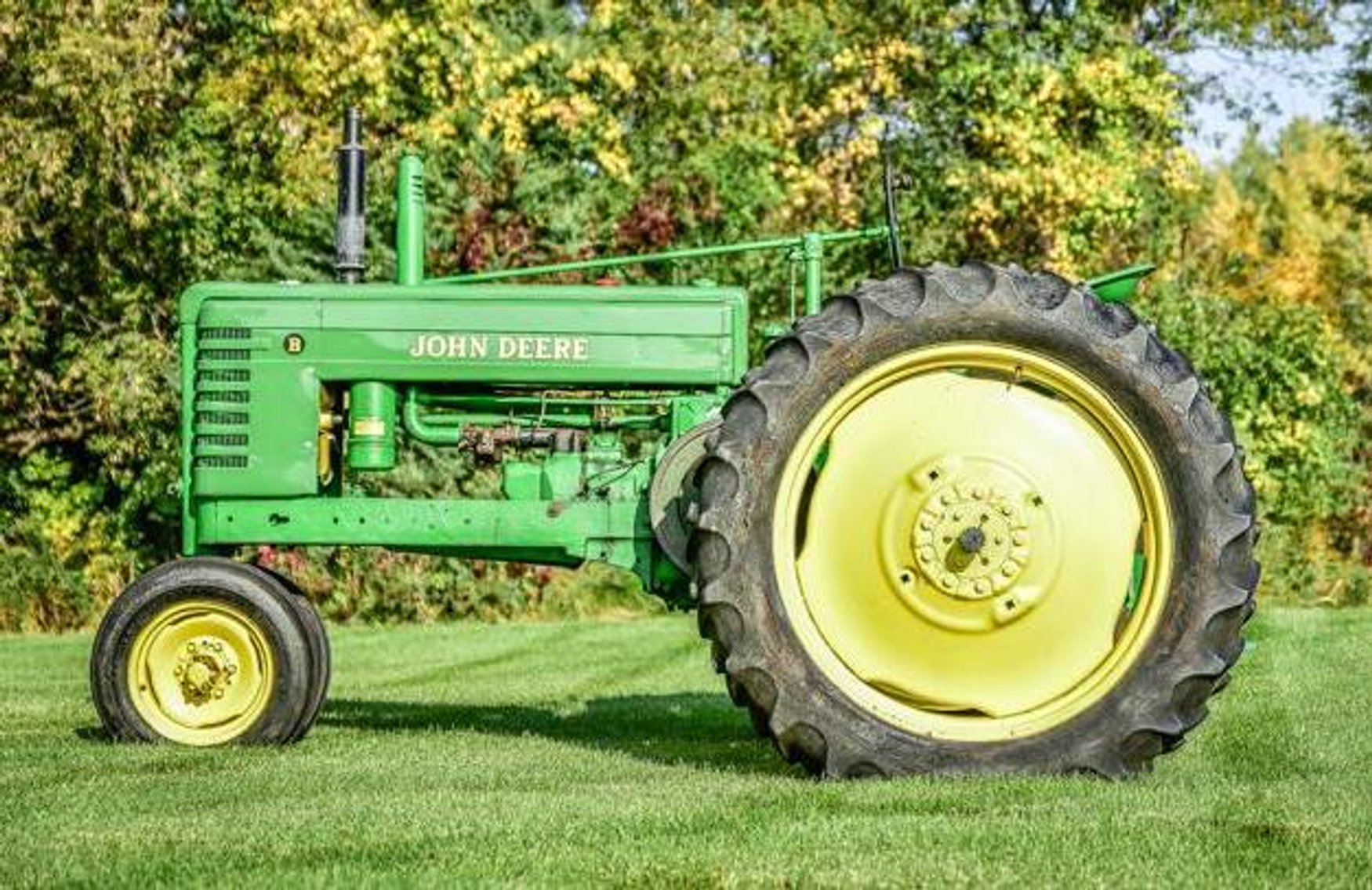 Cat 216 Skid Loader & John Deere B Narrow Front Tractor