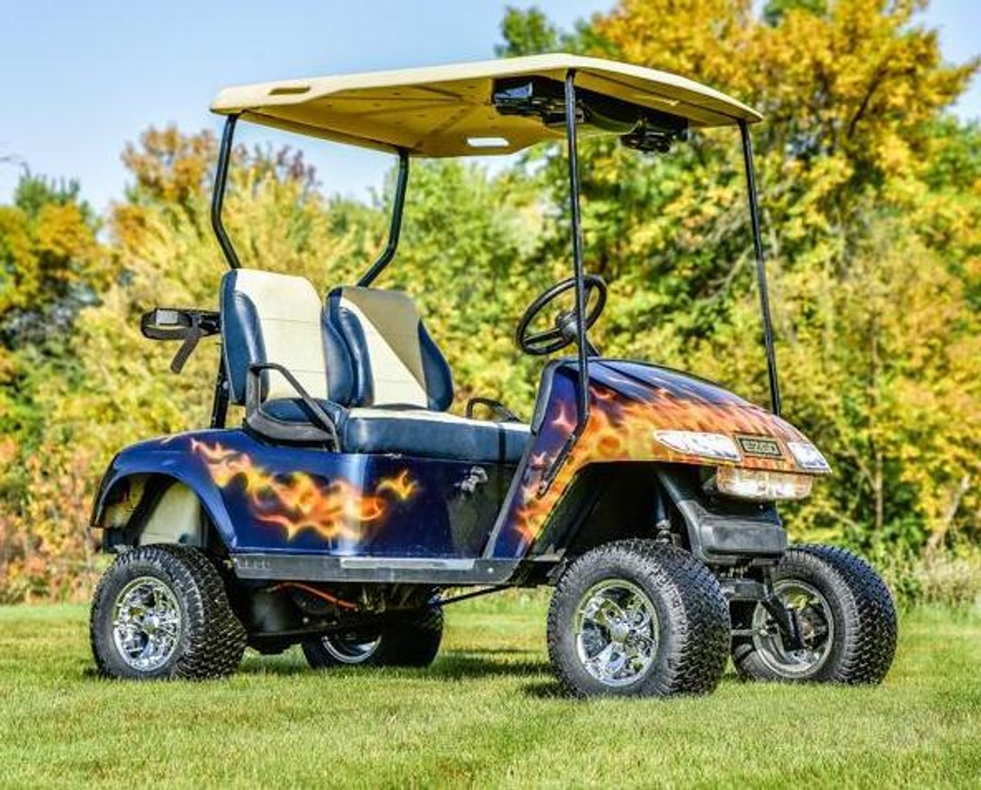 2002 E-Z-Go Customize Golf Cart, Yamaha Golf Cart, 2005 Honda CRF 450X Dirt Bike & (2) Honda 3-Wheelers