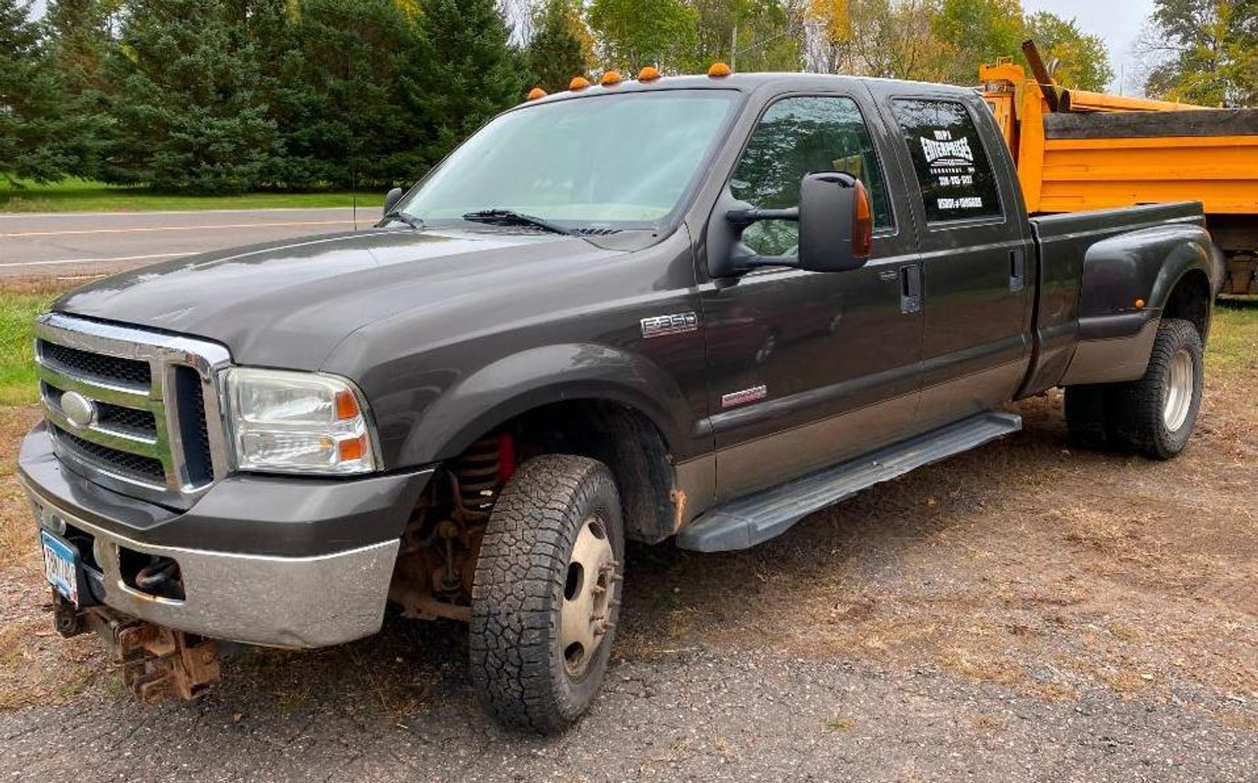 2002 Sterling Dump Truck, 2005 Ford F-350 Extended Cab 4X4, 2005 Ford F-350 With Plow, 18' Horse Trailer & Attachments