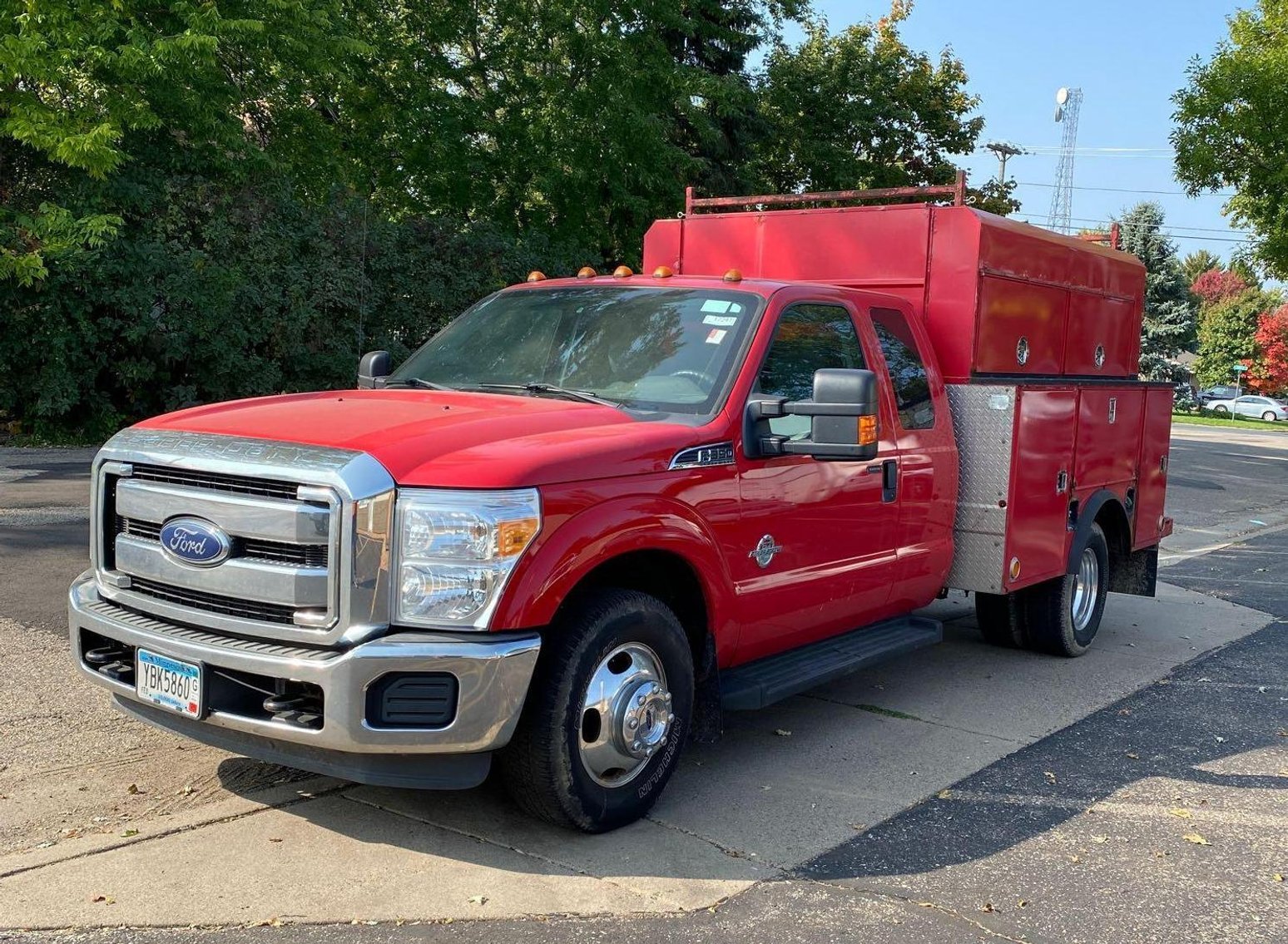 2014 Ford F-350 XLT Super Duty With Service Box, 2012 Ford F-450 Super Duty Box Truck & 2004 Ford Excursion With Plow