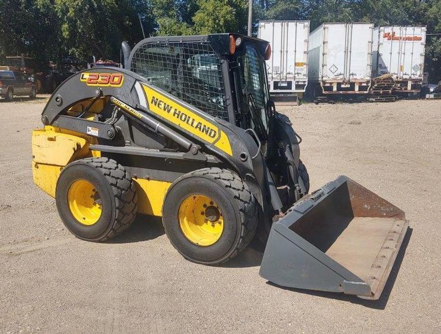 2015 New Holland 230 Skid Steer, 2013 John Deere 825i, Toyota Forklift, (3) Westfield Augers