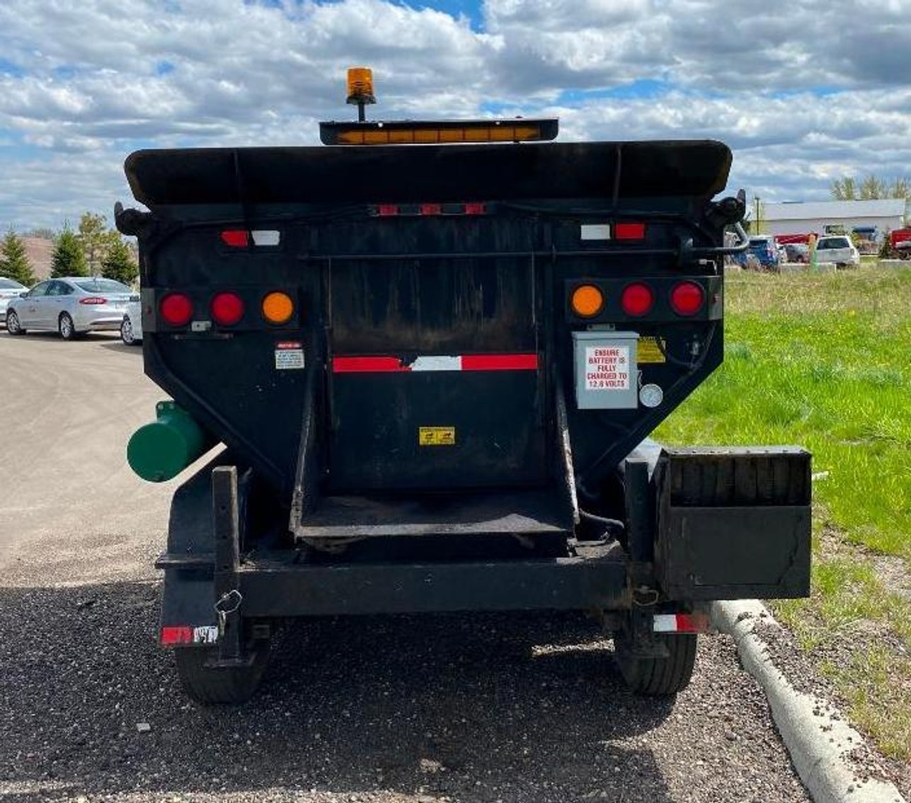 2014 4-Ton Falcon RME Heated Asphalt Recycler With Hydraulic Dump Box