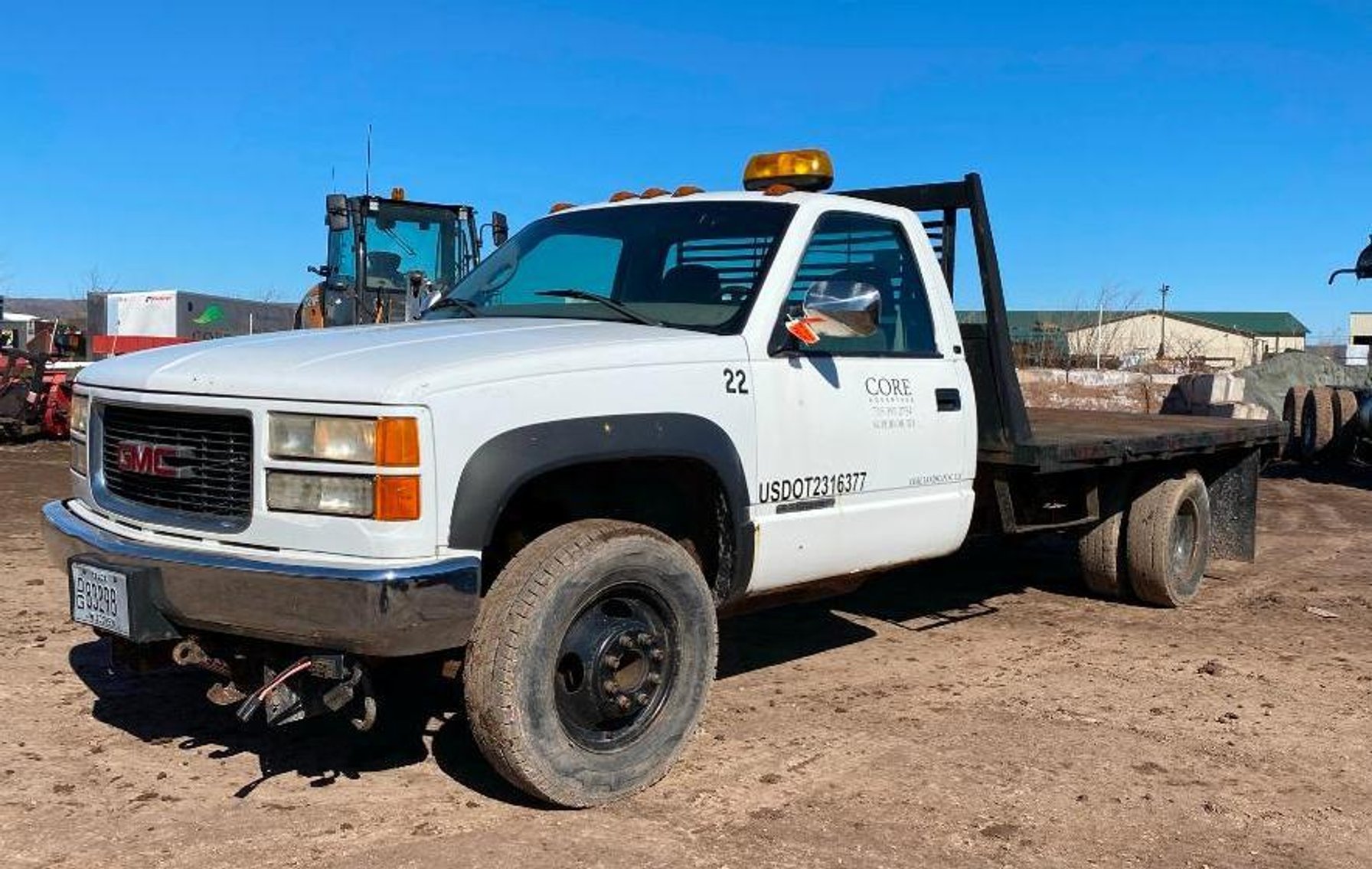 (2) Loaders, Hyster 60 Forklift, 2000 GMC 3500 Flatbed