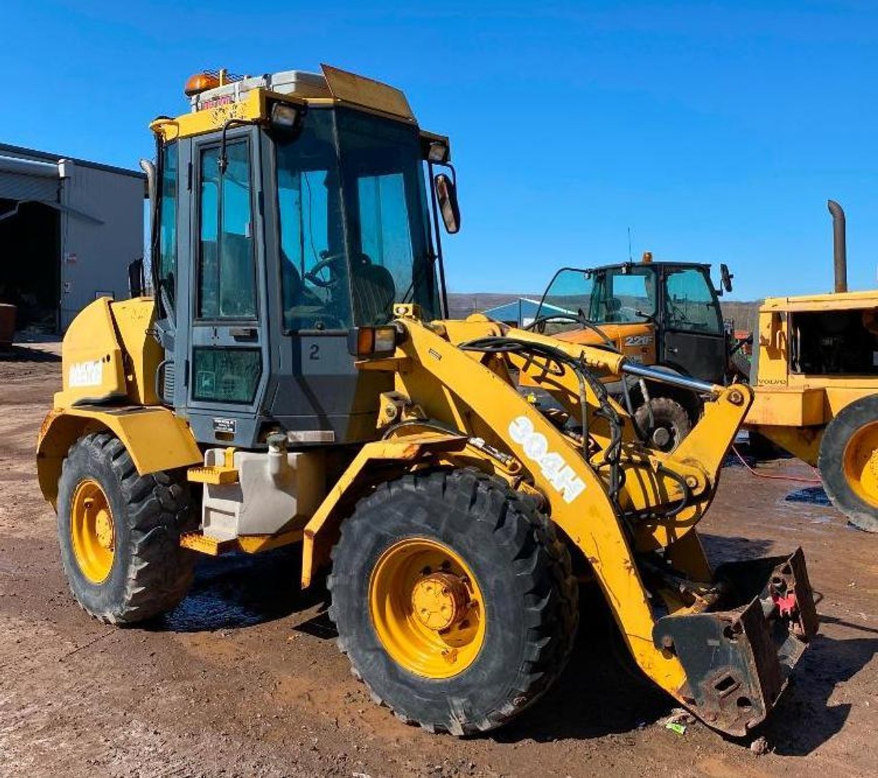 (2) Loaders, Hyster 60 Forklift, 2000 GMC 3500 Flatbed