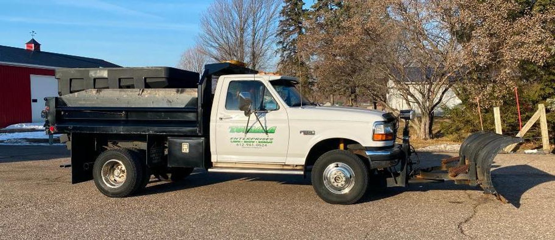 1997 Ford F-350 XLT Dump Truck With Plow & Salter