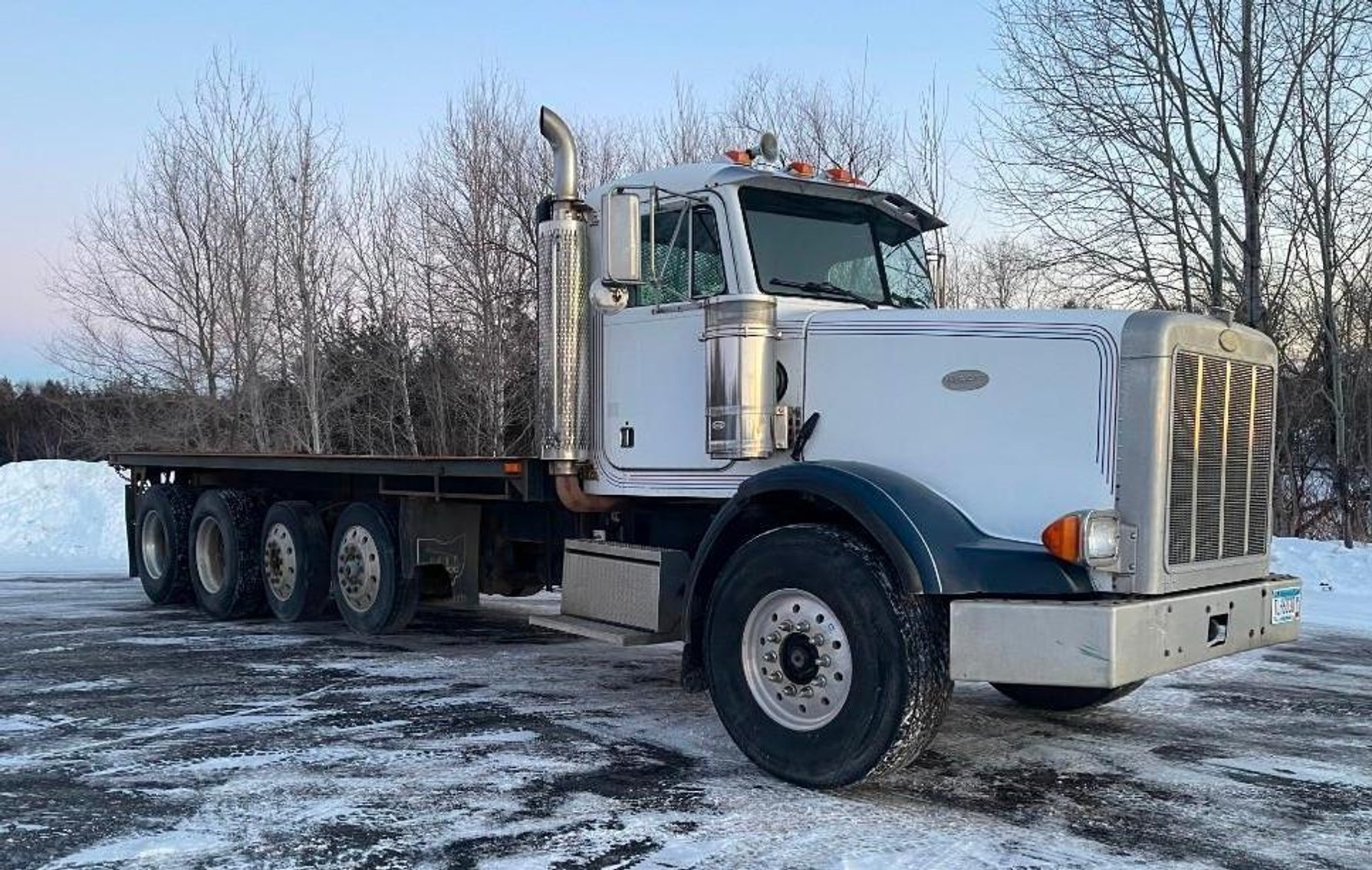 1997 Peterbilt 357 Quad Axle Flatbed