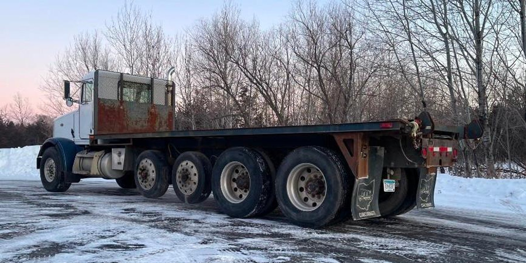 1997 Peterbilt 357 Quad Axle Flatbed