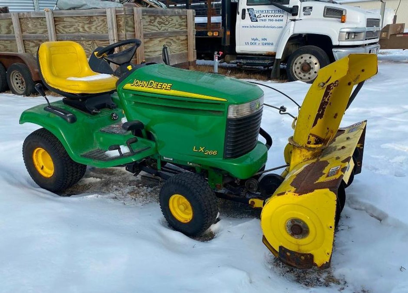 (4) John Deere Garden Tractors & Attachments